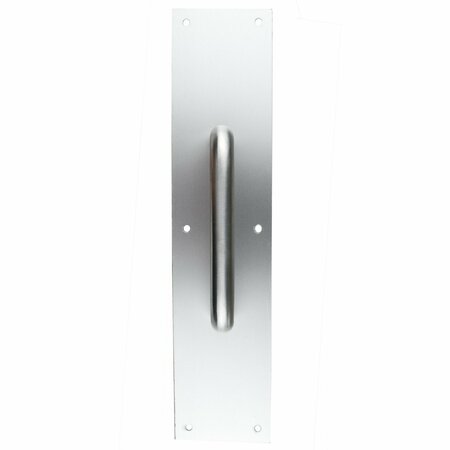 TRANS ATLANTIC CO. 3.5 in. x 15 in. Aluminum Push Plate with Round Pulls GH-PP5325-AL